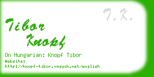 tibor knopf business card